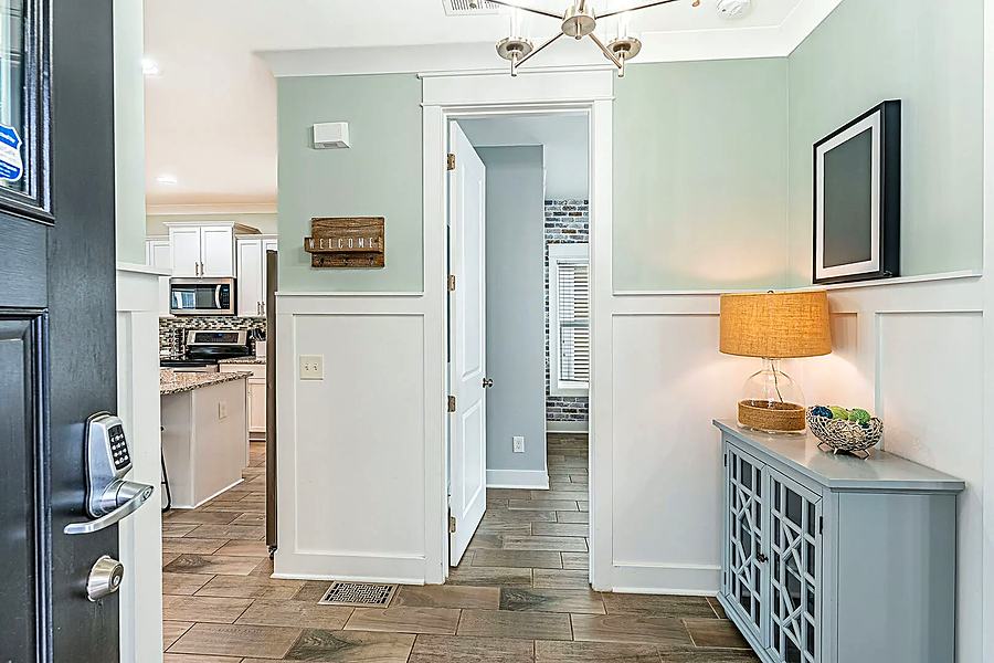Entry hall looking through to the kitchen