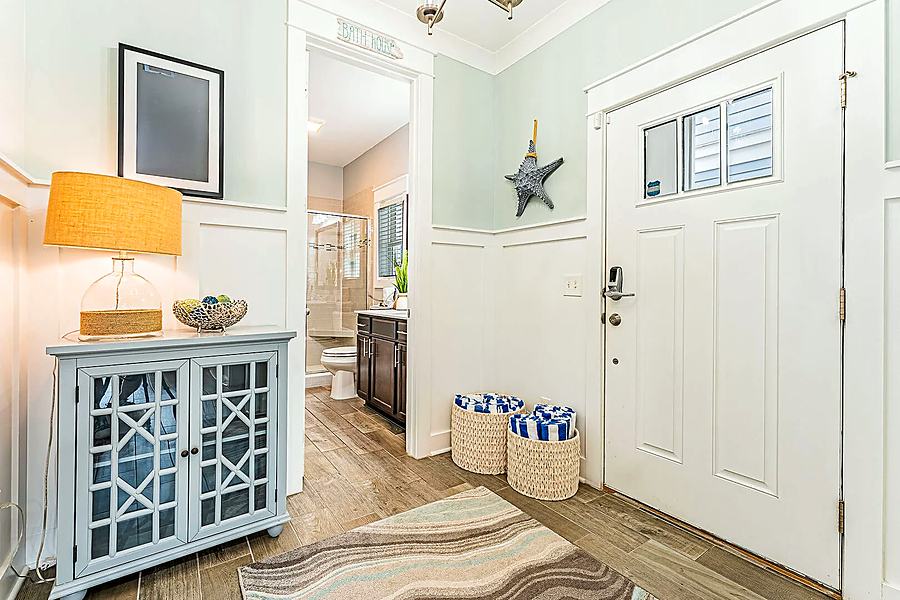Entry hall at the front door