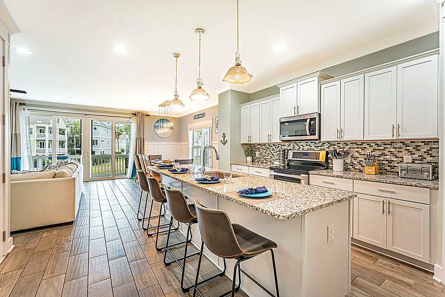 Kitchen island with seating