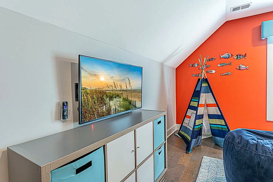 Playroom television and seating